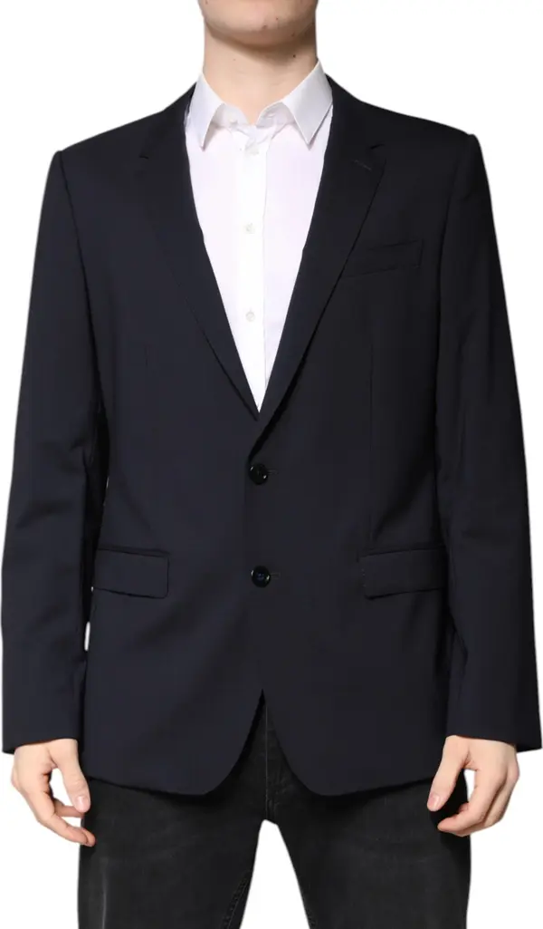 Blazer MARTINI Dark Blue Wool SingleBreasted Blazer