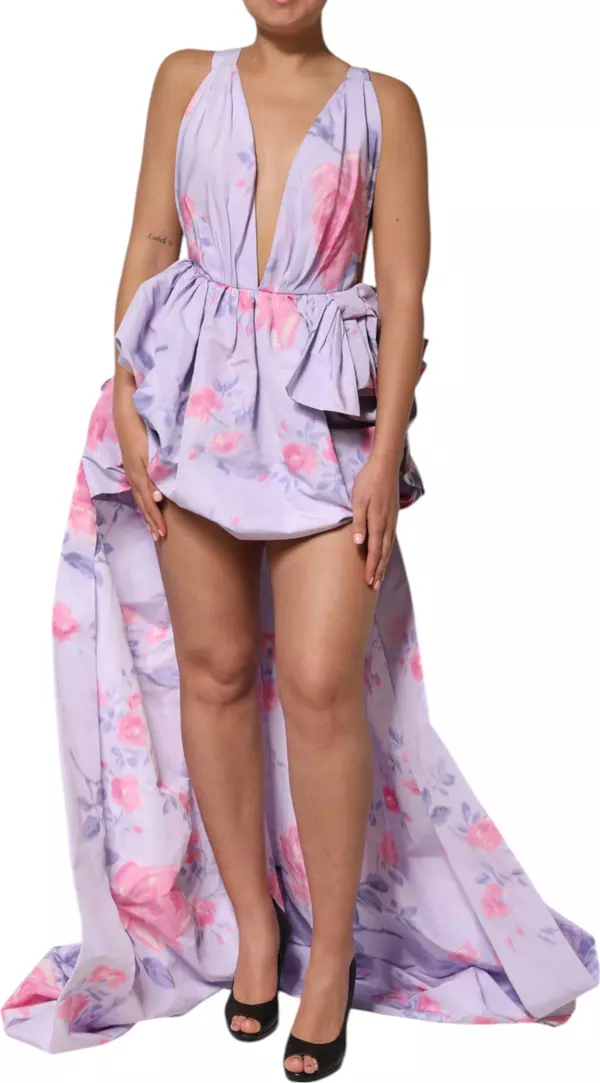 Multicolor Floral Runway Maxi Dress