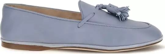 Blue Calf Leather Bos Taurus Slip-On Loafers