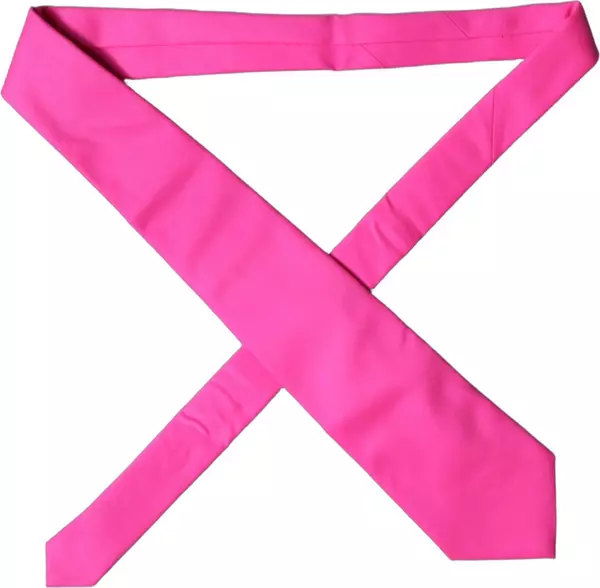 Neon Pink Solid Satin Silk Adjustable Women Necktie Tie