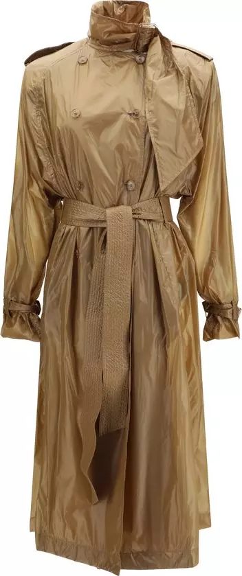 Beige Polyamide Trench Coat