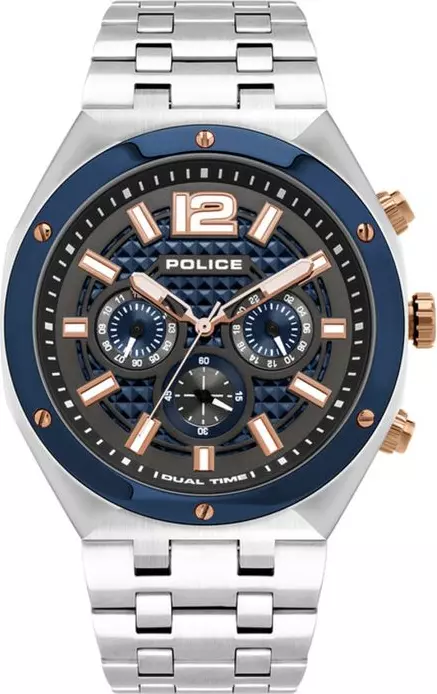 Gray Stainless Steel Dress Watch