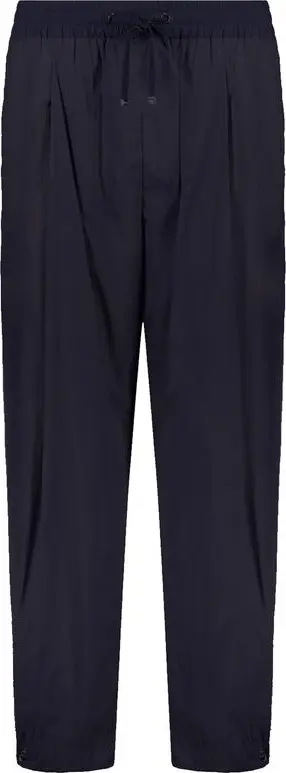 Blue Elastane Casual Pants