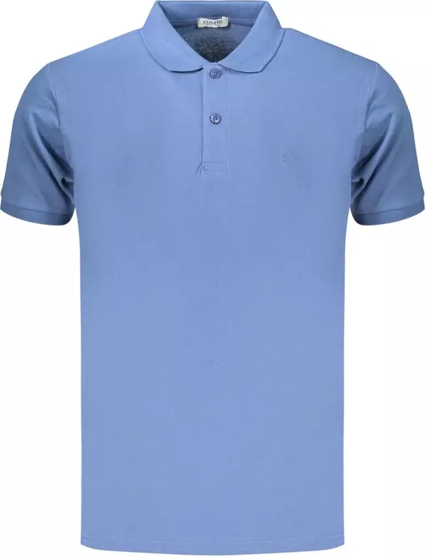 Blue Cotton Men's Polo Shirt