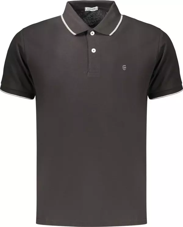 Black Cotton Men's Polo