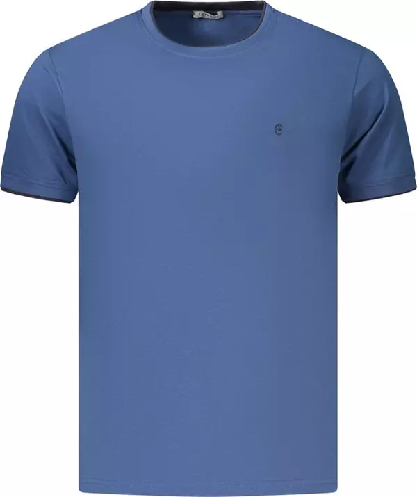 Blue Cotton Men's T-Shirt