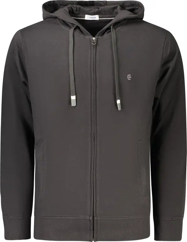 Black Cotton Mens Sweatshirt