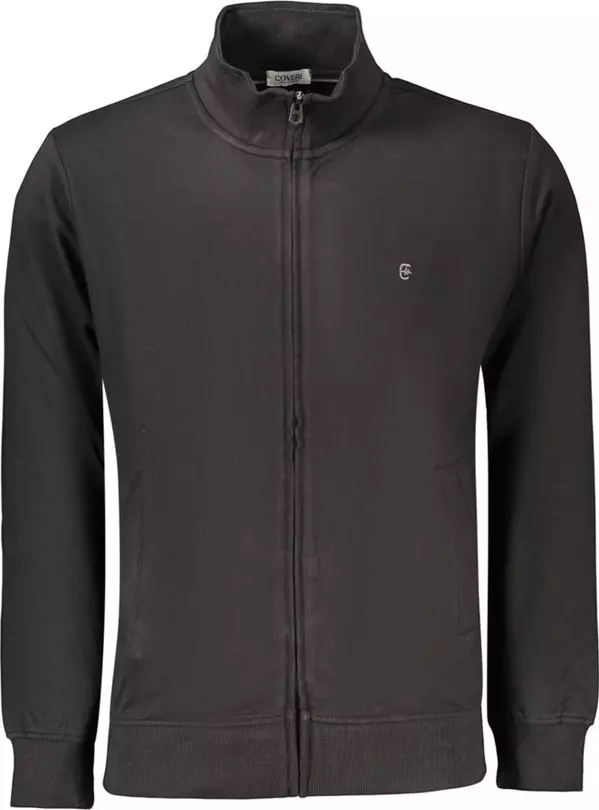 Black Cotton Men's Sweatshirt