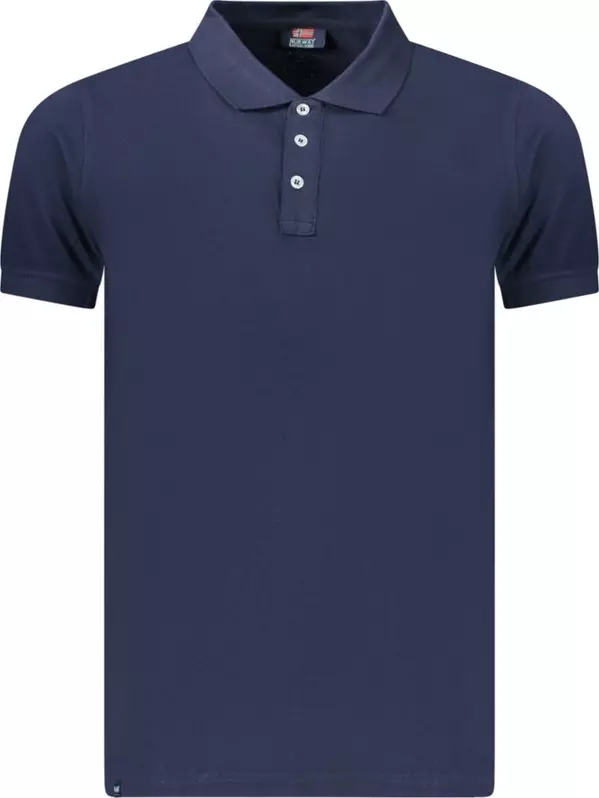 Blue Cotton Men's Polo