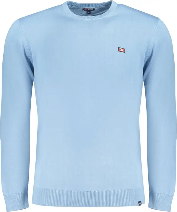 Blue Cotton Men's Sweater