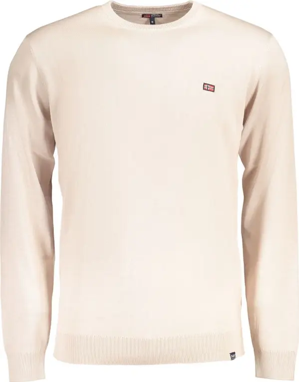 Beige Cotton Men's Sweater