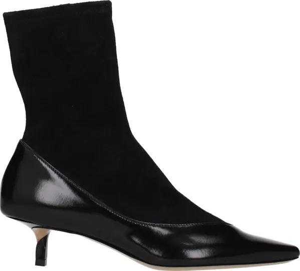 Black Leather Ankle Boots