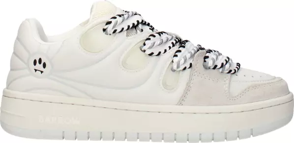 White Leather Low Top Sneakers