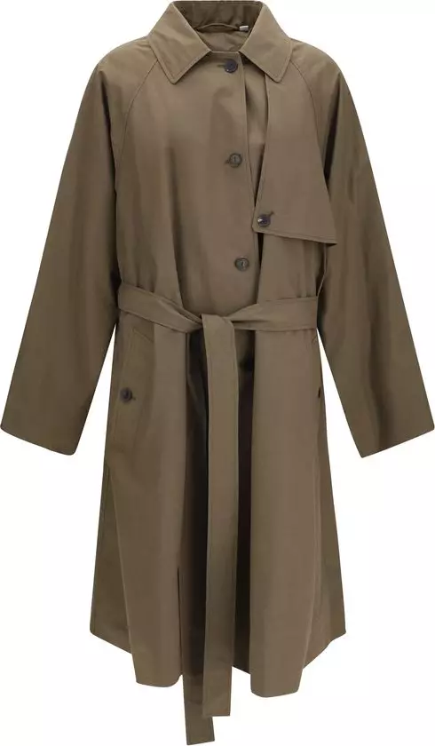 Bicolor Cotton Trench Coat