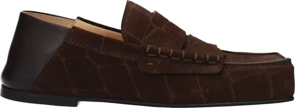 Brown Leather Slip-On Loafers