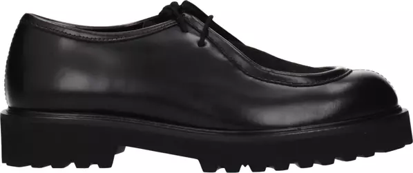 Black Leather Oxfords And Derbies