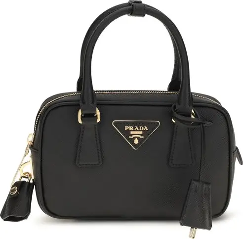 Black Calf Leather Bos Taurus Handbag