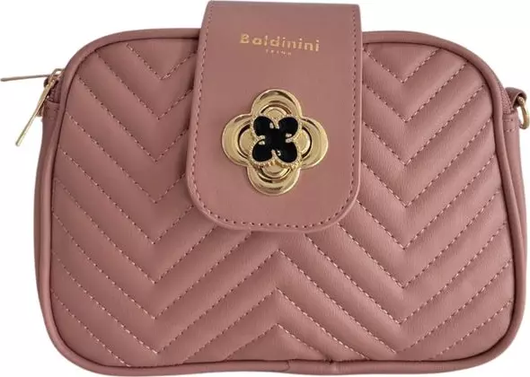Pink PU Women Crossbody Bag