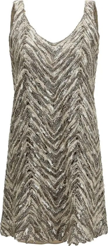 Beige Paper Cocktail Dress