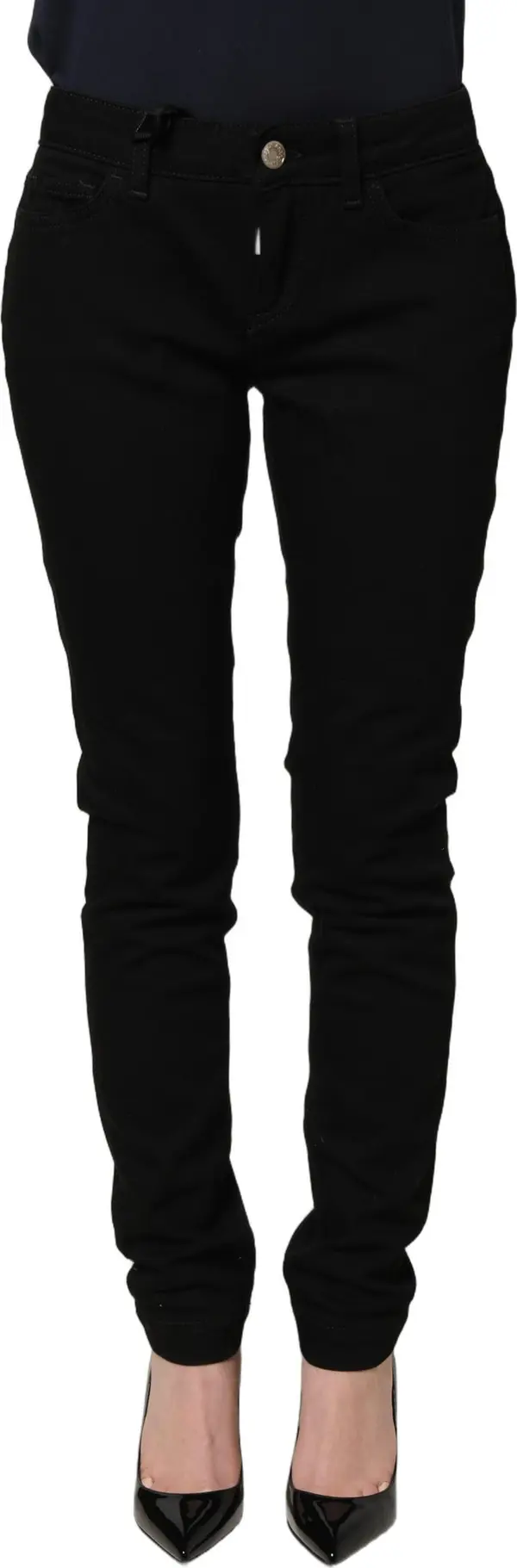 Black Queen Embroidery PRETTY Denim Jeans