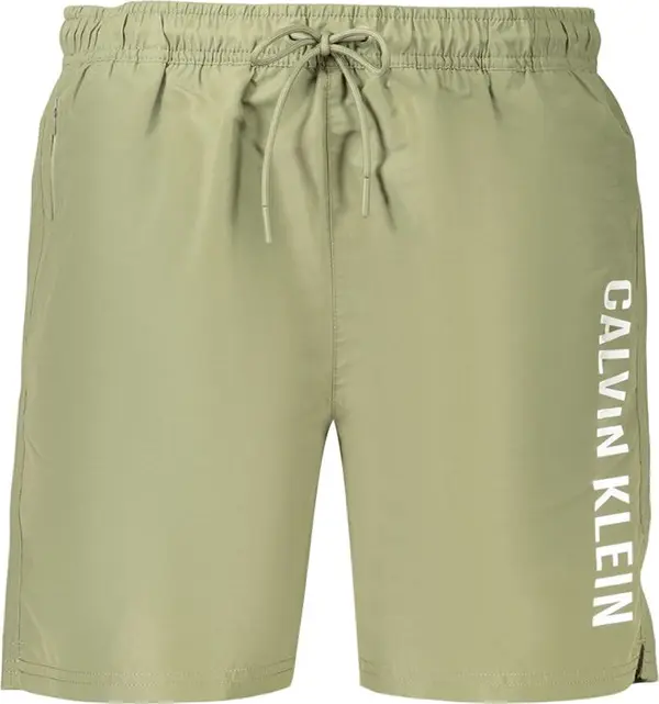 Green Polyester Men's Swim Shorts