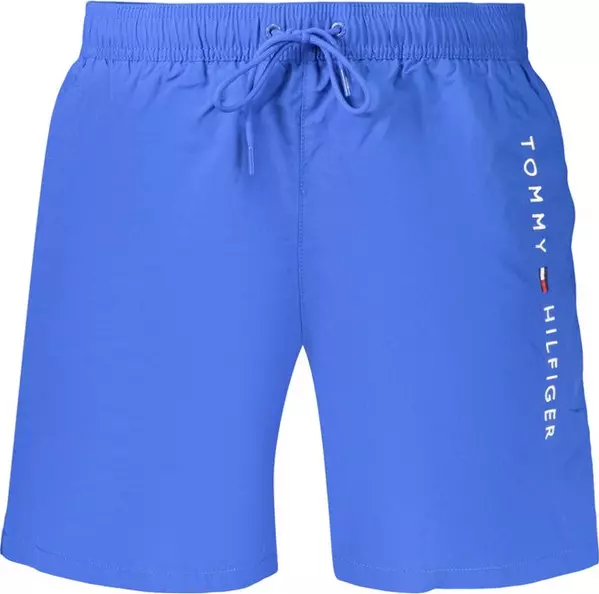 Blue Polyester Men's Shorts