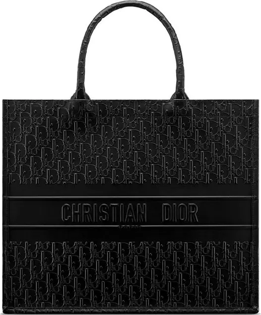 Black Calfskin Tote Bag