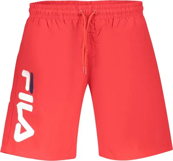 Rosso Poliestere Uomo Swim Shorts