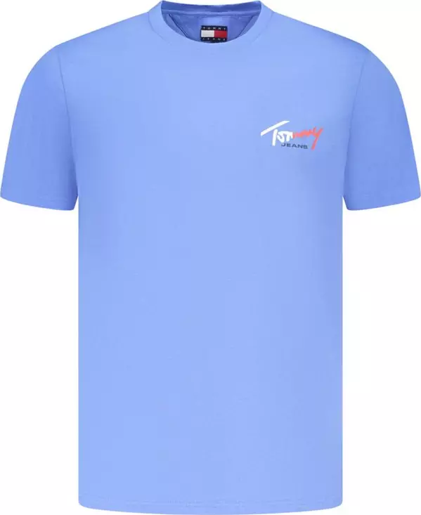 Azzurro Cotton Uomo T-Shirt