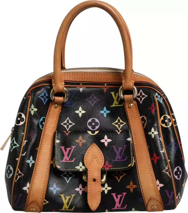 Black Monogram Multicolor Canvas Priscilla Handbag