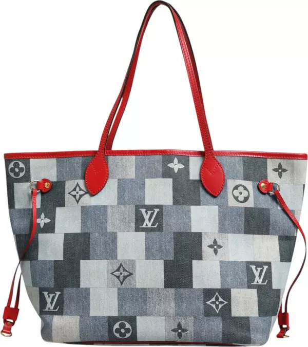 Neverfull Patchwork Monogram Denim Tote Bag