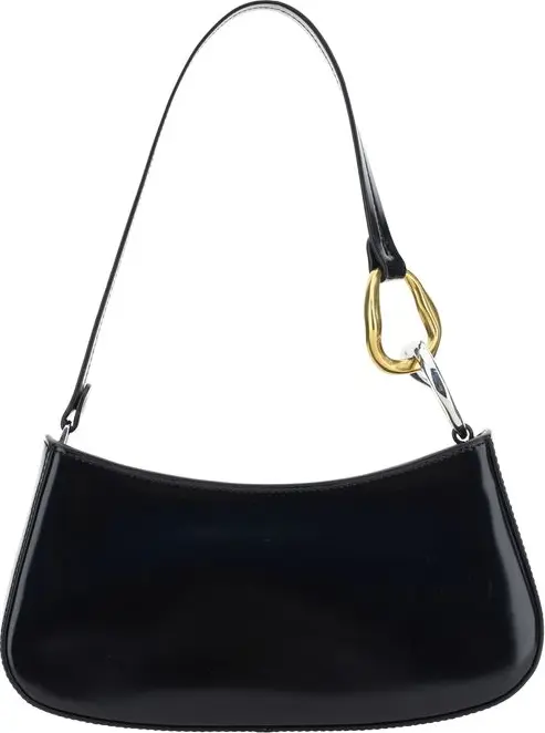 Black Calf Leather Bos Taurus Shoulder Bag