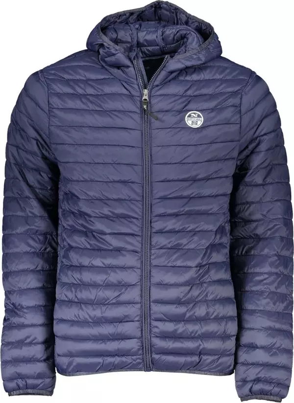 Blue Polyamide Men Jacket