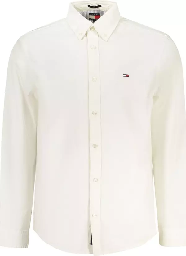 White Cotton Men Shirt