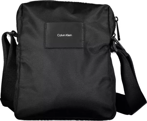 Black Polyester Men's Shoulder Bag