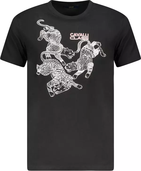 Black Cotton Men's T-Shirt