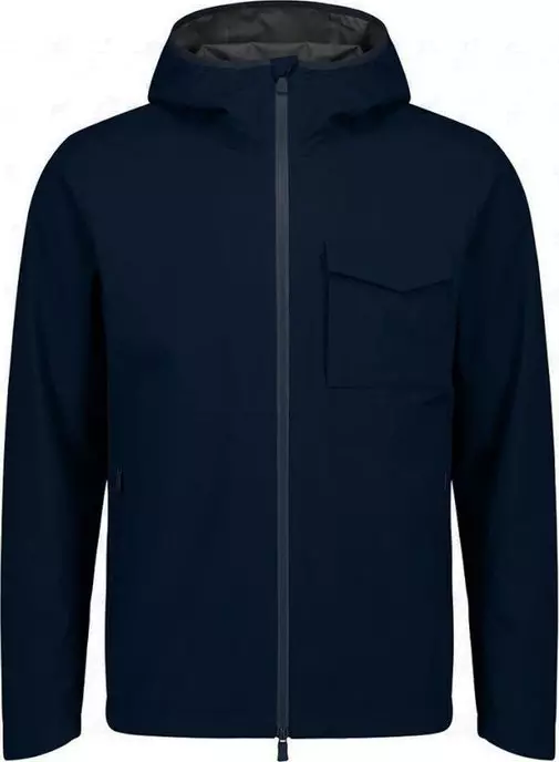 Blue Polyester Shell Jacket