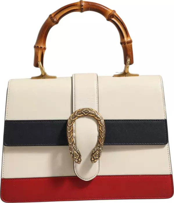 Dionysus Bamboo Top Handle Bag Colorblock Leather