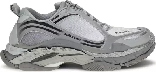 Gray Polyethylene Athletic Sneakers