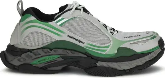 Gray Polyester Athletic Sneakers