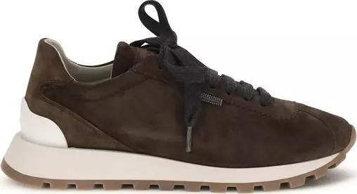 Brown Calf Leather Bos Taurus Athletic Sneakers