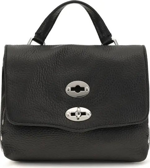 Black Calf Leather Bos Taurus Handbag