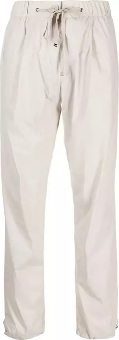 Gray Elastane Casual Pants