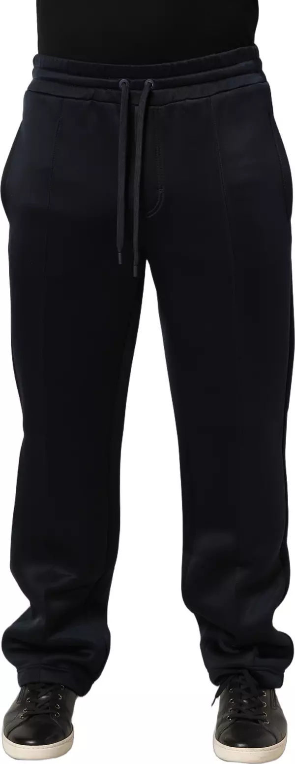 Black Polyester Jogger Men Sweatpants Pants