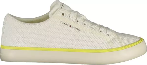White Polyester Men Sneaker