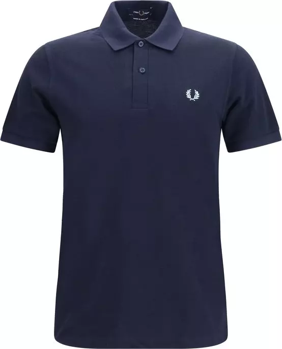 Blue Cotton Polo Shirt