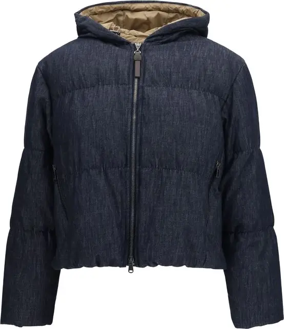 Blue Cotton Shell Jacket