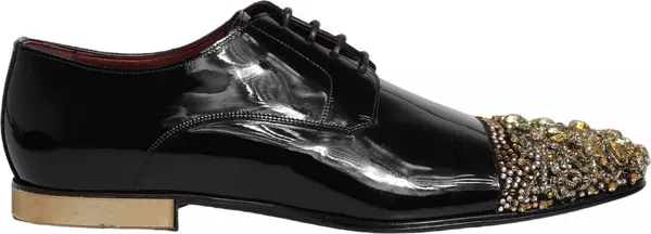 Black Embellished Men Derby Dress Formal Shoes