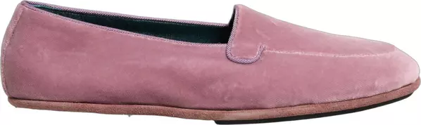 Pink Velvet Slip On Men Flats Loafers Shoes