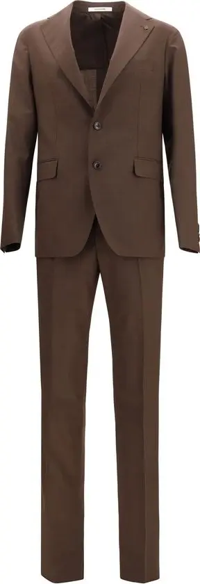 Brown Wool Oves Aries Two-Piece Suit